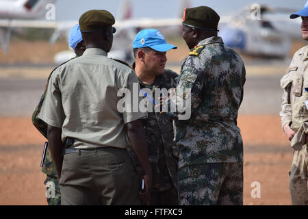 Juba, South Sudan. 28th Mar, 2016. ARUND 39 of The Sudan People's Liberation Army (SPLA) soldiers in Opposition arrive at Juba airport by UN plane from Malakal after the peace agreement signed between rebel forces and the Government in August 2015 between President of South Sudan Salva Kiir Mayardit and South Sudan's rebel leader Riek Machar. © Samir Bol/ZUMA Wire/Alamy Live News Stock Photo