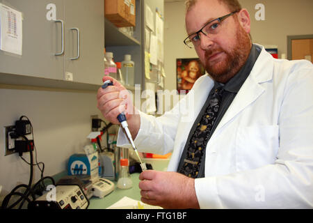 Miami, United States. 23rd Mar, 2016. Biophysicist Rudiger Ettrich from Czech Academy of Sciences works at the Nova Southeastern University, Miami, Florida, USA, on Tuesday, March 20, 2016. © Sarka Mrazova/CTK Photo/Alamy Live News Stock Photo