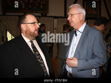 Miami, United States. 20th Mar, 2016. Czech Chairman of Academy of Sciences Jiri Drahos, right, visits Nova Southeastern University, Miami, Florida, USA, on Tuesday, March 20, 2016. On the photo left there is biophysicist Rudiger Ettrich. © Sarka Mrazova/CTK Photo/Alamy Live News Stock Photo