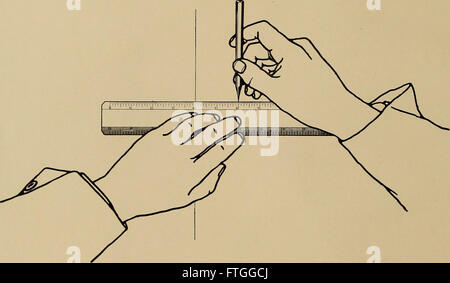 Mechanical drawing for trade schools (1909) Stock Photo