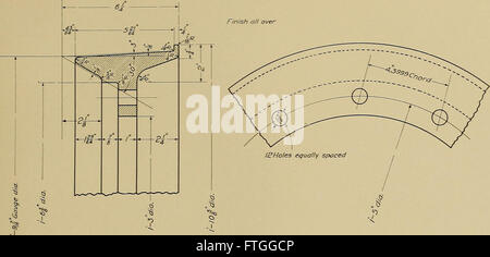 Mechanical drawing for trade schools (1909) Stock Photo