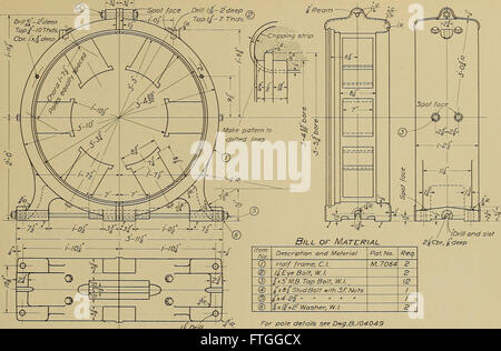 Mechanical drawing for trade schools (1909) Stock Photo