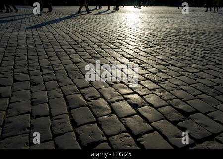 03/26/2016 Russia, Moscow. A series of "Walking in Moscow. Moscow and faces". Red Square. Sett on Red Square. Stock Photo