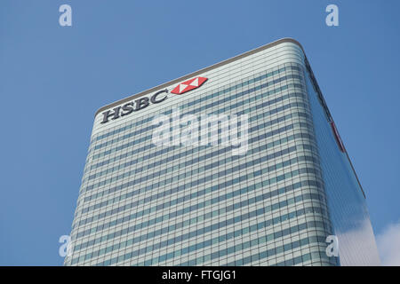 HSBC Tower at Canary Wharf, London England United Kingdom UK Stock Photo