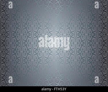 Silver shiny vintage wallpaper pattern background Stock Vector Image ...