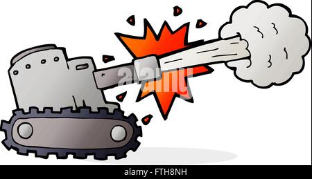 cartoon firing tank Stock Vector Art & Illustration, Vector Image