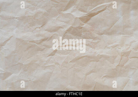 crumpled brown paper texture background Stock Photo