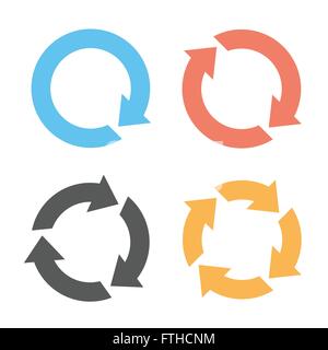 Four colorful reload icons Stock Vector