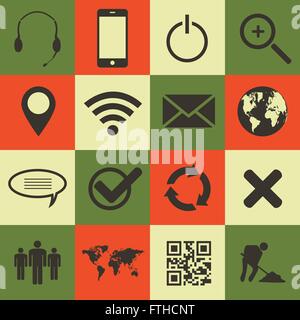 Web and Mobile Icons Set Stock Vector