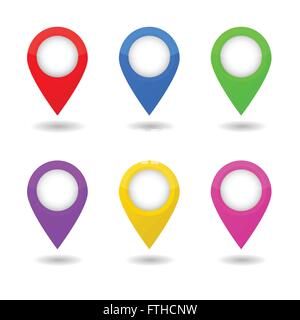 Map pointers vector illustration Stock Vector