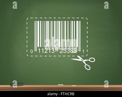 Barcode Chalkboard Illustration Stock Vector