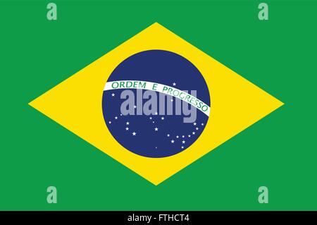 Brasil flag vector illustration Stock Vector