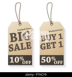 Vintage vector sale tags Stock Vector