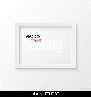 White frame vector illustraiton isolated Stock Vector