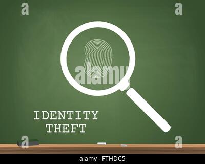 Identity Theft Chalkboard Illustration Stock Vector