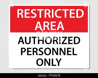 Authorized personnel only sign vector illustration Stock Vector