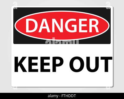 Danger keep out sign vector illustration Stock Vector