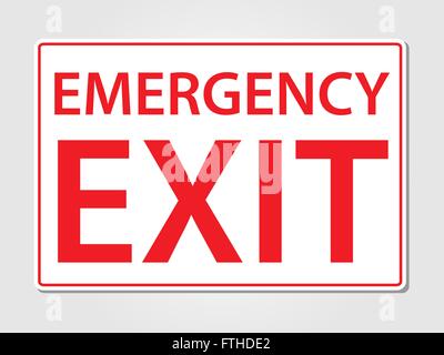 Emergency exit sign vector illustration Stock Vector