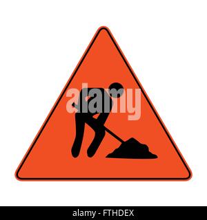 Men at work vector sign illustration Stock Vector