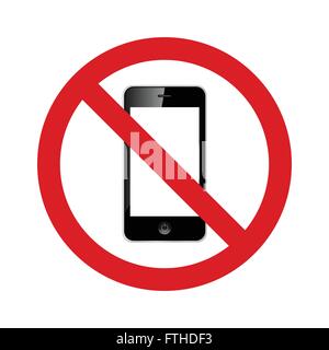 No cell phones allowed illustration Stock Vector