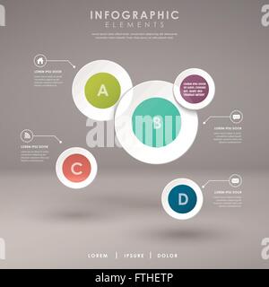 modern abstract paper pie chart infographic elements Stock Vector