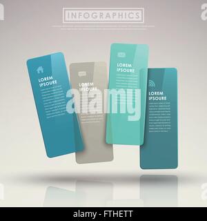 modern abstract translucent bar chart infographic elements Stock Vector ...