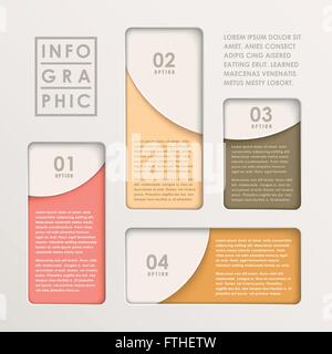 modern abstract paper bar chart infographic elements Stock Vector