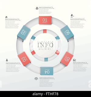 modern realistic pie chart infographic elements template Stock Vector
