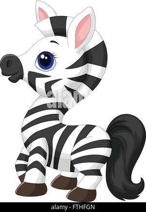 Cute zebra cartoon Stock Vector