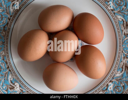 Eggs on a plate. Stock Photo