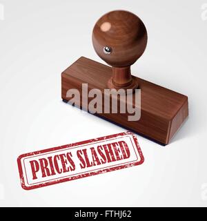 stamp prices slashed in red over white background Stock Vector Image ...