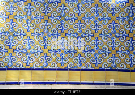 decorative pattern outside Central Market Valencia Spain Stock Photo