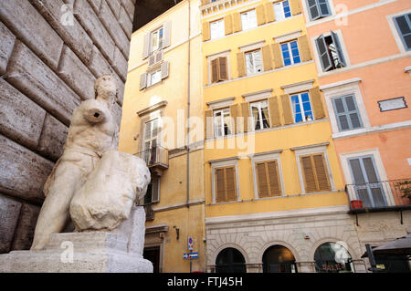Italy, Lazio, Rome, Pasquino, one of the Talking Statues of Rome at Palazzo Braschi Stock Photo