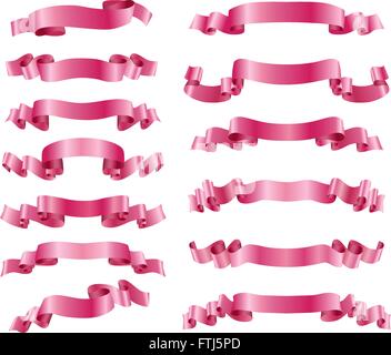 Set of cute vintage ribbons in engraving style white space for your ...