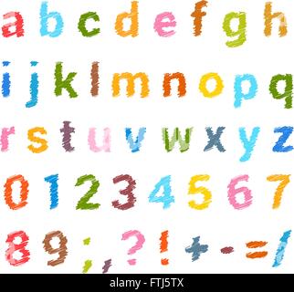 Set of capital letter and lowercase letter "L" in various color Stock