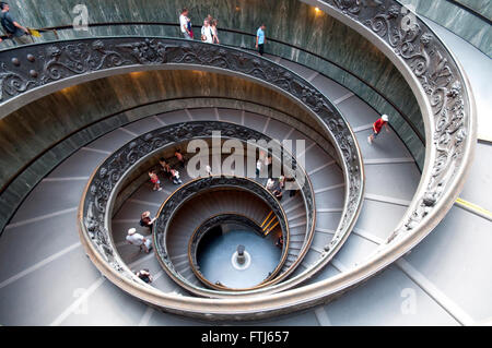 Italy, Lazio, Rome, Vatican, Vatican Museum Spiral Staircase Stock Photo