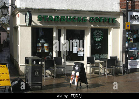 Starbucks coffee shop, High Street, Ascot, Berkshire, England, United ...