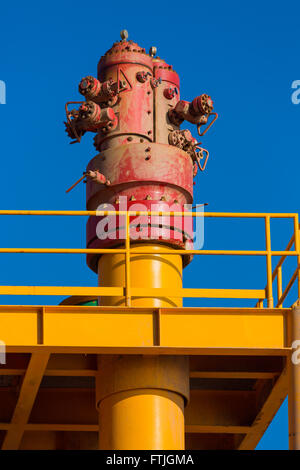 Top of oil rig jacket Stock Photo - Alamy