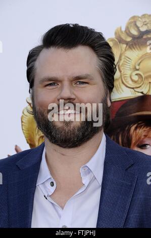 Tyler Labine at arrivals for THE BOSS Premiere, Regency Westwood Village Theatre, Los Angeles, CA March 28, 2016. Photo By: Michael Germana/Everett Collection Stock Photo