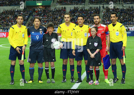 His 100 Games. 29th Mar, 2016. Shinji Okazaki (JPN), MARCH 29, 2016 - Football/Soccer : FIFA World Cup Russia 2018 Asian Qualifier Second Round Group E match between Japan 5-0 Syria at Saitama Stadium 2002, Saitama, Japan. Okazaki was made captain for the night to celebrate his 100th cap for his country. He is Japan's third all-time goalscorer with 48 goals in his 100 games. © YUTAKA/AFLO SPORT/Alamy Live News Stock Photo