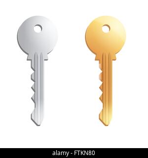 Two Skeleton Keys Stock Vector