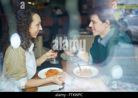 Spending time in restaurant Stock Photo