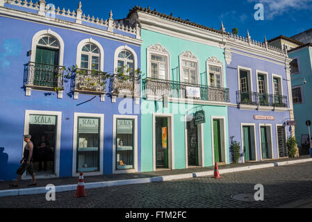 Portuguese colonial architecture, Praca de Se, Salvador, Bahia, Brazil Stock Photo