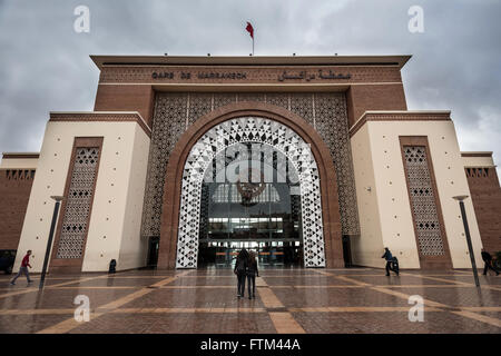 The main railway station in Marrakech, Morocco. Stock Photo