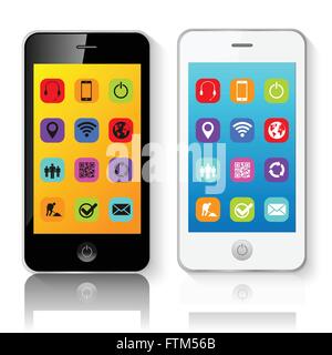 Mobile Smart Phones Vector Illustration Stock Vector