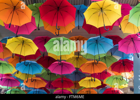 Coloured Umberellas, Kings Park, The City of Perth, Western Australia Stock Photo