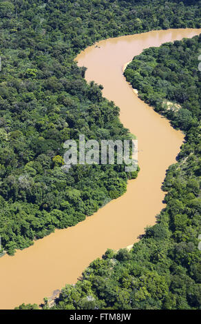 Aerial view of Rio Mucuri Stock Photo