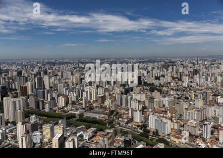View from Avenida 23 de Maio height of the Bela Vista neighborhood with the region of Paulista Avenue in the background Stock Photo
