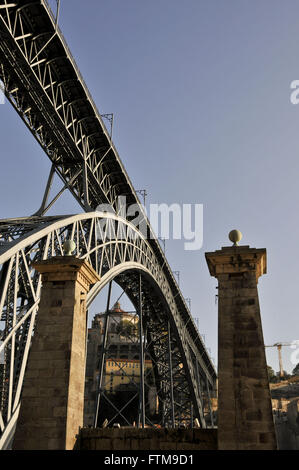 Metalica Dom Luis Bridge over the River Douro Stock Photo