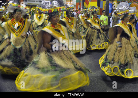 Bloco Afro Muzenza parading during carnival Stock Photo